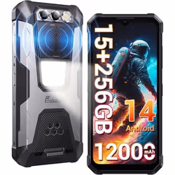 FOSSiBOT F106 Pro Smartphone Robuste 15Go + 256Go 12000mAh FHD+ 658 48MP Android 14 Helio G85 Octa-core Double SIM 4G Noir