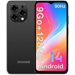 Doogee N55 Smartphone 6.56 128 Go/jusquà 1To 5150mAh 13MP Caméra Téléphone portable 4G Android 14 Double Sim GPS - Noir