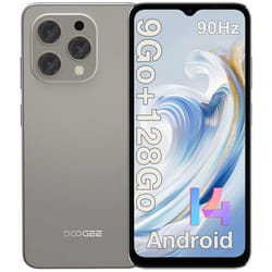 Doogee N55 Smartphone 6.56 128 Go/jusquà 1To 5150mAh 13MP Caméra Téléphone portable 4G Android 14 Double Sim GPS - Gris