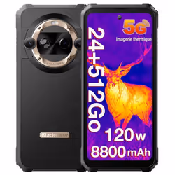 Blackview BL9000 Pro 5G Smartphone Imagerie thermique 512Go 6.78 50MP+50MP Caméra 8800mAh GPS NFC Double SIM - or
