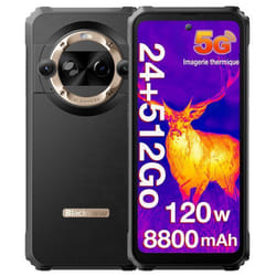 Blackview BL9000 Pro 5G Smartphone Imagerie thermique 512Go 6.78 50MP+50MP Caméra 8800mAh GPS NFC Double SIM - or