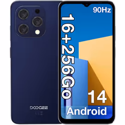 Doogee N55 pro Smartphone 6.56 16 Go + 256 Go 5150mAh 13MP Caméra Téléphone portable 4G Android 14 Double Sim GPS - Bleu