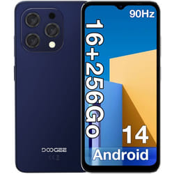 Doogee N55 pro Smartphone 6.56 16 Go + 256 Go 5150mAh 13MP Caméra Téléphone portable 4G Android 14 Double Sim GPS - Bleu