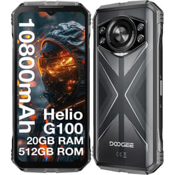 DOOGEE S118 Smartphone Robuste 20Go + 512Go 6.58 10800mAh 33W Charge Rapide 50MP IP68 Téléphone Double SIM 4G NFC GPS - Argent