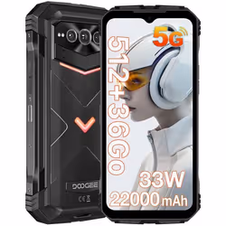DOOGEE Vmax Plus Smartphone Robuste 36Go + 512Go 22000mAh Batterie 33W 6.58 FHD+ 200MP Caméra IP68 NFC Double Sim 5G GPS - No ...