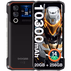 DOOGEE Blade 10 Max Smartphone Robuste 20Go + 256Go 6.56+1.54 Écran Android 14 50MP 10300mAh IP68 Double SIM 4G NFC GPS - Noi ...
