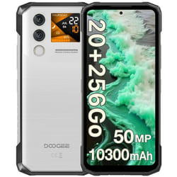 DOOGEE Blade 10 Max Smartphone Robuste 20Go + 256Go 6.56+1.54 Écran Android 14 50MP 10300mAh IP68 Double SIM 4G NFC GPS - Argent