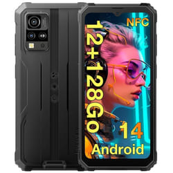 Blackview BV4800 Pro Smartphone Robuste 6.56 Écran 12Go + 128Go 5180mAh Batterie 16MP IP68 Téléphone 4G Double SIM NFC GPS - Noir