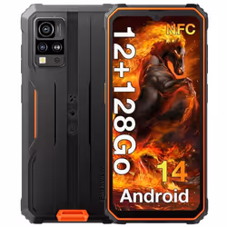 Blackview BV4800 Pro Smartphone Robuste 6.56 Écran 12Go + 128Go 5180mAh  16MP IP68 Téléphone 4G Double SIM NFC GPS - Orange