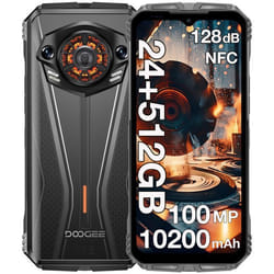 DOOGEE Spunk Pro Smartphone Robuste 512Go 6.6 10800mAh 33W 128dB haut-parleur 50MP AI IP68 Téléphone Double SIM 4G NFC GPS -