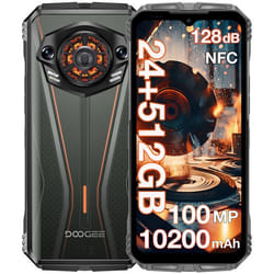 DOOGEE Spunk Pro Smartphone Robuste 512Go 6.6 10800mAh 33W 128dB haut-parleur 50MP AI IP68 Téléphone Double SIM 4G NFC GPS -