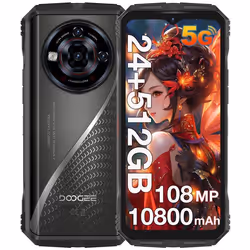 DOOGEE S118 pro Smartphone 5G Robuste 24Go + 512Go 6.6 10800mAh 33W 108MP AI IP68 Téléphone Double SIM NFC GPS WiFi6 - Argent