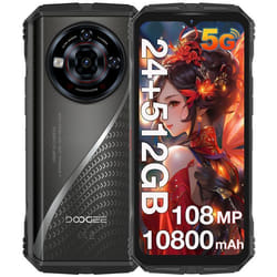 DOOGEE S118 pro Smartphone 5G Robuste 24Go + 512Go 6.6 10800mAh 33W 108MP AI IP68 Téléphone Double SIM NFC GPS WiFi6 - Argent