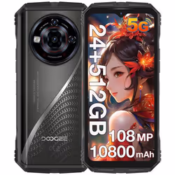 DOOGEE S118 pro Smartphone 5G Robuste 24Go + 512Go 6.6 10800mAh 33W 108MP AI IP68 Téléphone Double SIM NFC GPS WiFi6 - Rouge