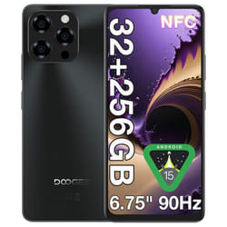 Doogee Note 58 pro Smartphone 6.75 32 Go + 256 Go 5150mAh 16MP Caméra Téléphone portable 4G Android 15 Double Sim NFC GPS - Noir