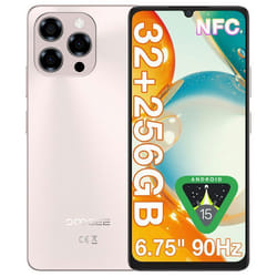 Doogee Note 58 pro Smartphone 6.75 32 Go + 256 Go 5150mAh 16MP Caméra Téléphone portable 4G Android 15 Double Sim NFC GPS - Or