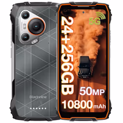 Blackview BL7000 5G Smartphone Robuste 24Go + 256Go 6.78 120Hz 50MP Caméra IP68 étanche Telephone GPS NFC Double SIM - Orange