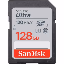 Carte mémoire SDXC SanDisk Ultra 128 Go - Classe 10 - Vitesse de transfert jusquà 120 Mo/s