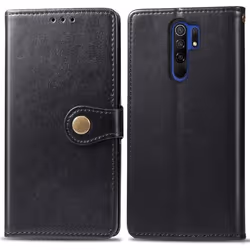 Coque - Xiaomi - Redmi 9 - Antichoc - Portefeuille - Souple - Noir