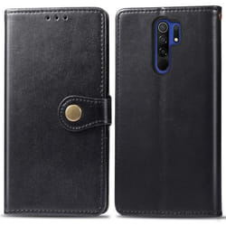 Coque - Xiaomi - Redmi 9 - Antichoc - Portefeuille - Souple - Noir