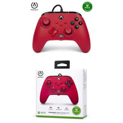 Manette de jeu - MICROSOFT - X-S + PC - Filaire 3M - Rouge - Vibration Oui