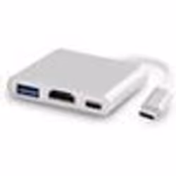 DEMKICO Adaptateur USB C vers HDMI 4K Adaptateur Type C Hub vers HDMI câble avec Port USB 3.0 Port de Chargement PD Type-C