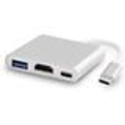 DEMKICO Adaptateur USB C vers HDMI 4K Adaptateur Type C Hub vers HDMI câble avec Port USB 3.0 Port de Chargement PD Type-C