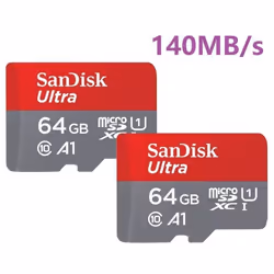 Carte Mémoire Micro SDXC - SanDisk Ultra - 64Go - Vitesse de Lecture 140MB/S - Classe 10 - U1 - A1