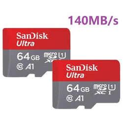 Carte Mémoire Micro SDXC - SanDisk Ultra - 64Go - Vitesse de Lecture 140MB/S - Classe 10 - U1 - A1