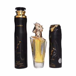 Lattafa - Coffret Cadeau Maahir - Eau de Parfum 100 ml - Déodorant 200 ml - Désodorisant 300 ml -