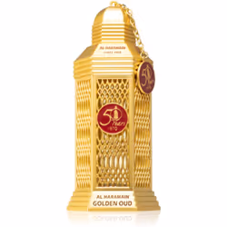 Découvrez un arôme époustouflant et chaleureux qui fera vibrer votre âme ! L’Eau de Parfum mixte Al Haramain Golden Oud 50 ye ...