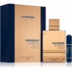 Pour être certain de faire le plaisir de vos proches, choisissez le coffret de parfum unisexe Al Haramain Amber Oud Bleu Edit ...
