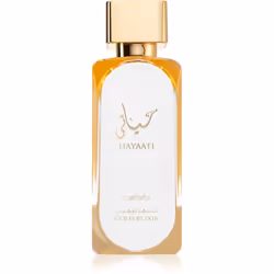 Que diriez-vous d'un peu d'or dans votre journée ? L'Eau de Parfum mixte Lattafa Hayaati Gold Elixir  est prête à illuminer c ...
