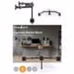 Support 3 Écrans - Métal - 14-24 pouces - Poids max 21 kg - Fixation par pince - Pivot 180°