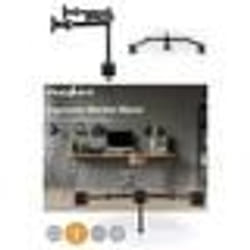 Support 3 Écrans - Métal - 14-24 pouces - Poids max 21 kg - Fixation par pince - Pivot 180°