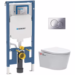 Description générale Optez pour la qualité et la simplicité d’installation du Pack WC bâti-support UP720 extra-plat + WC sans ...