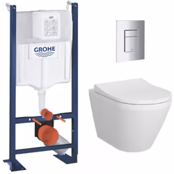 Choisissez la qualité et la simplicité d’installation du Pack WC Bâti Autoportant Rapid SL + WC sans bride Integra + Abattant ...