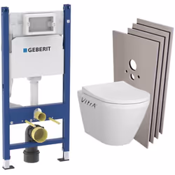 Choisissez la qualité et la simplicité d’installation du Pack Bâti-support Duofix 112cm + WC sans bride Integra avec fixation ...