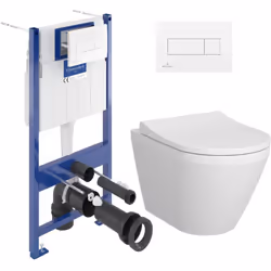 Optez pour la qualité et la simplicité d’installation du Pack WC Bâti-support Viconnect + WC sans bride Integra avec fixation ...