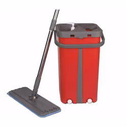 Profitez du nettoyage avec ce merveilleux système de nettoyage de Cenocco. Le Cenocco CC-9077: Vadrouille plate avec seau a u ...
