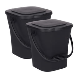 Lot de 2 poubelles à compost 6l