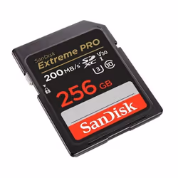 Carte Mémoire SD - Sandisk - Extreme Pro - 256Go - R200Mb/s - W140Mb/s - UHS-I V30