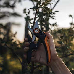 Fiskars Plus PowerLever P721 sécateur Contournement Noir, Orange