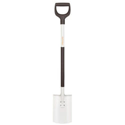 Fiskars 1019601 pelle et pioche Pelle à bord plat Noir, Argent