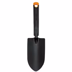 Fiskars Ergo, Transplantoir, Acier, Noir, Taper, Ergonomique, Monochromatique