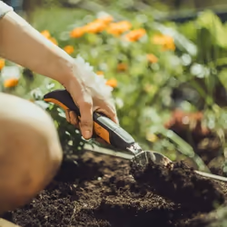Fiskars Xact Transplantoir Acier inoxydable Noir, Acier inoxydable