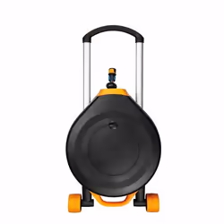 Fiskars 1025933, Enrouleur posé au sol, Automatique, Fonctionnel, Noir, Orange, À la main, 27 m