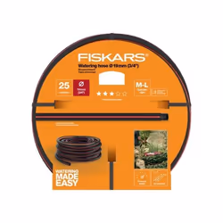 Fiskars 1027100 tuyau d'arrosage 25 m Au-dessus du sol Noir, Orange
