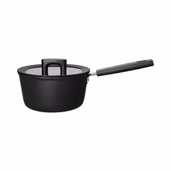 Fiskars Hard Face, 2,5 L, Rond, Noir, Aluminium, Noir, Vitrocéramique, Gaz, Halogène, Induction, Plaque étanche