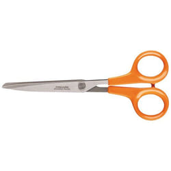 Fiskars 1000816 ciseaux à bouts ronds Universel Découpe droite Orange, Acier inoxydable
